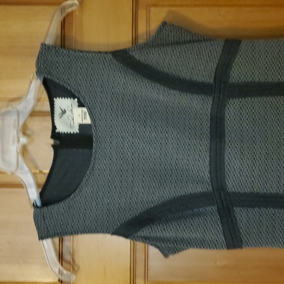 Anthropologie Tabitha Fit & Flare Gray Patterned Sleeveless Dress‎ Size 6 - Picture 4 of 9